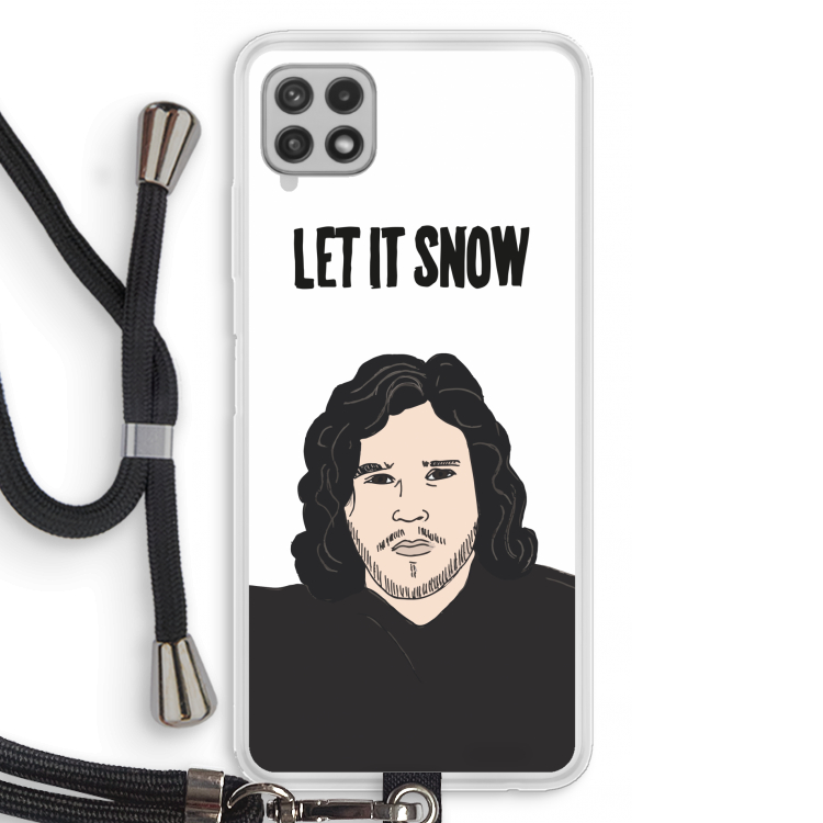Let It Snow: Samsung Galaxy A22 4G Transparant Hoesje met koord