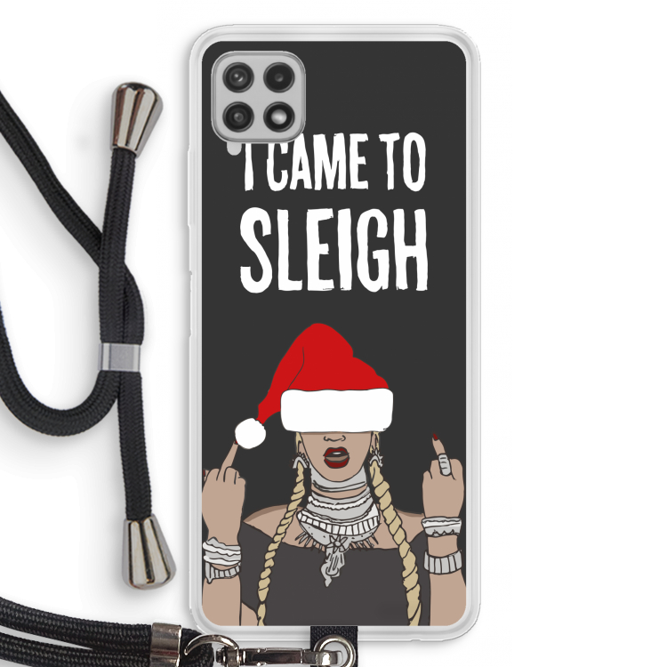 Came To Sleigh: Samsung Galaxy A22 4G Transparant Hoesje met koord