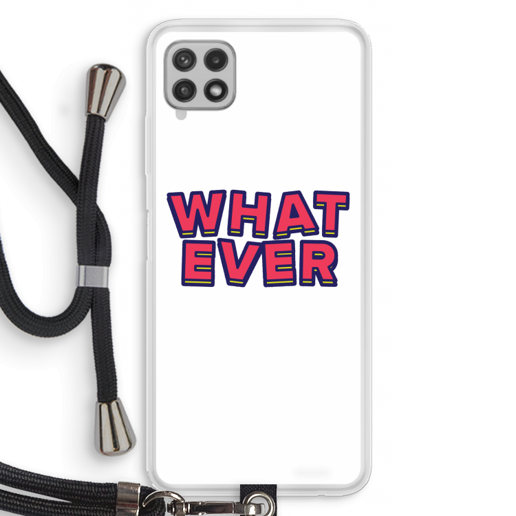 Whatever: Samsung Galaxy A22 4G Transparant Hoesje met koord