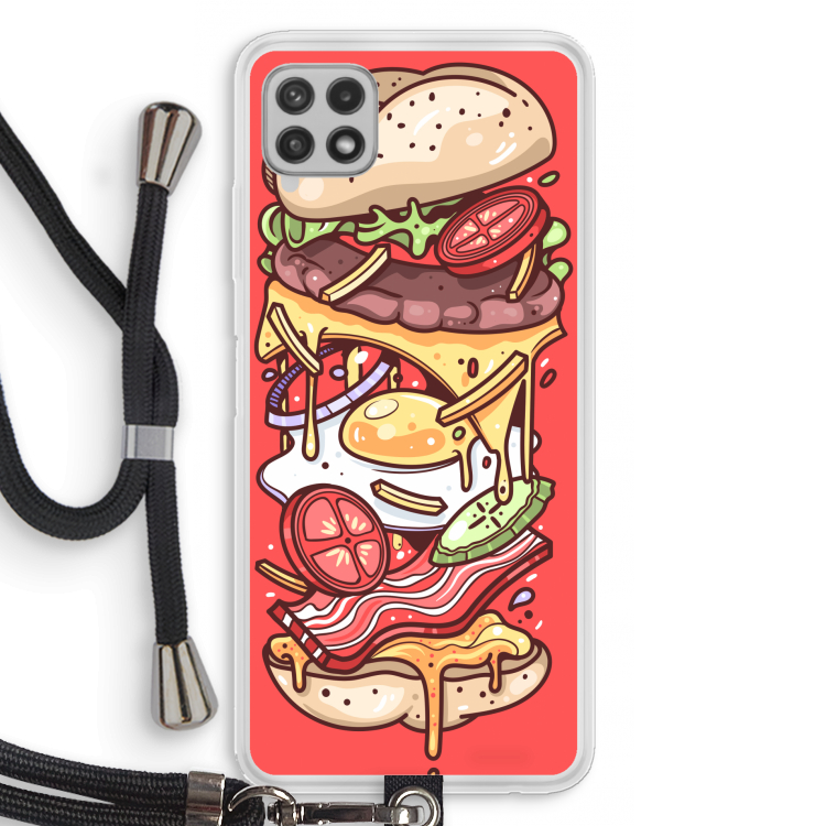Diet Coke Please: Samsung Galaxy A22 4G Transparant Hoesje met koord