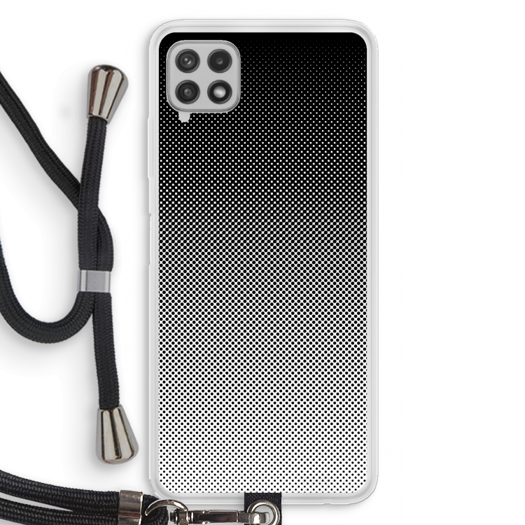 Musketon Halftone: Samsung Galaxy A22 4G Transparant Hoesje met koord
