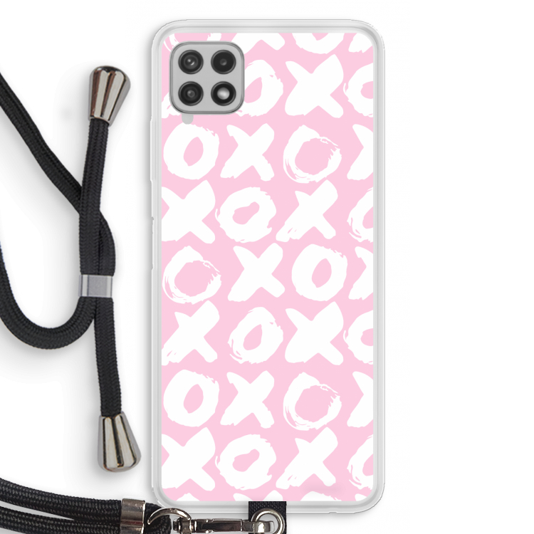 XOXO: Samsung Galaxy A22 4G Transparant Hoesje met koord
