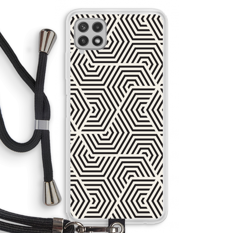 Magic pattern: Samsung Galaxy A22 4G Transparant Hoesje met koord