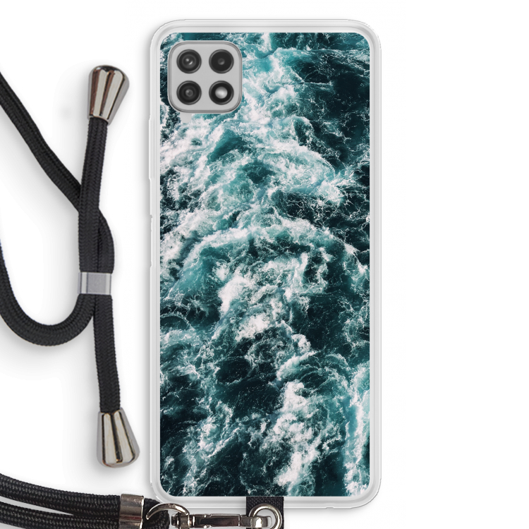 Zee golf: Samsung Galaxy A22 4G Transparant Hoesje met koord