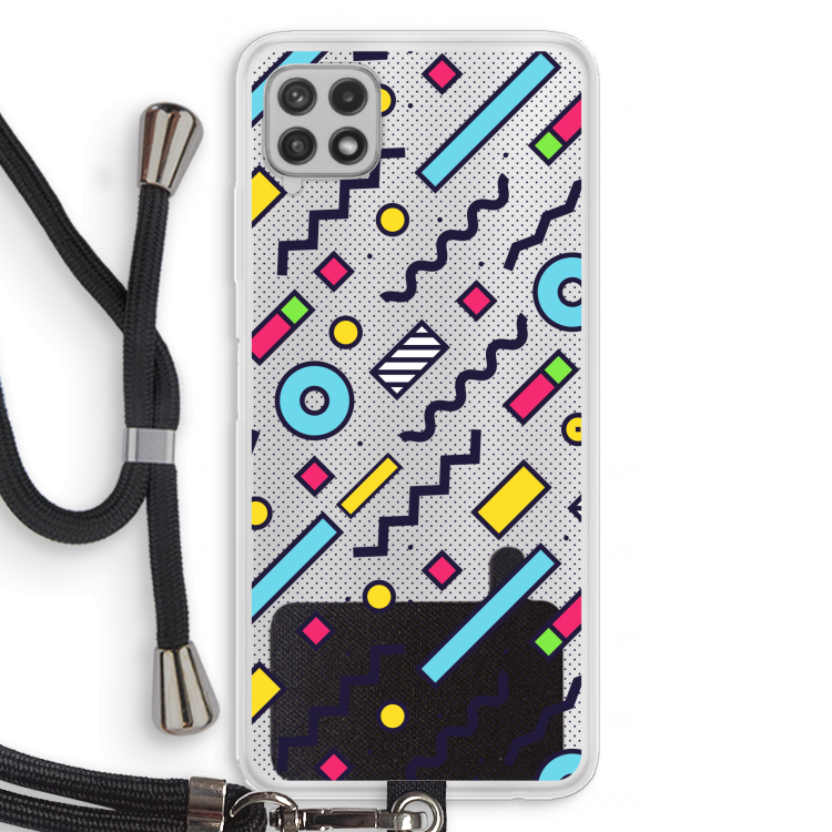 8-bit N°8: Samsung Galaxy A22 4G Transparant Hoesje met koord
