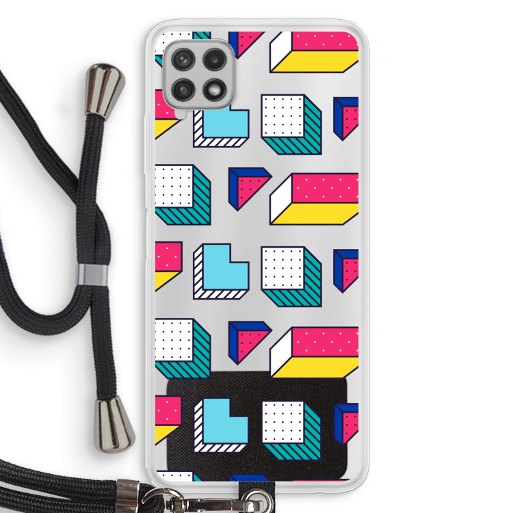 8-bit N°7: Samsung Galaxy A22 4G Transparant Hoesje met koord