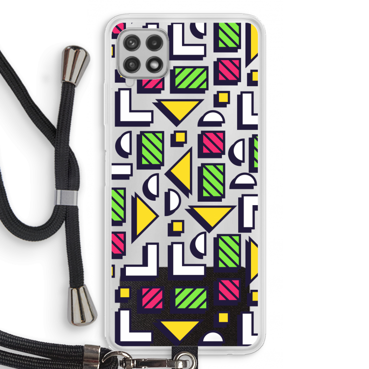 8-bit N°4: Samsung Galaxy A22 4G Transparant Hoesje met koord