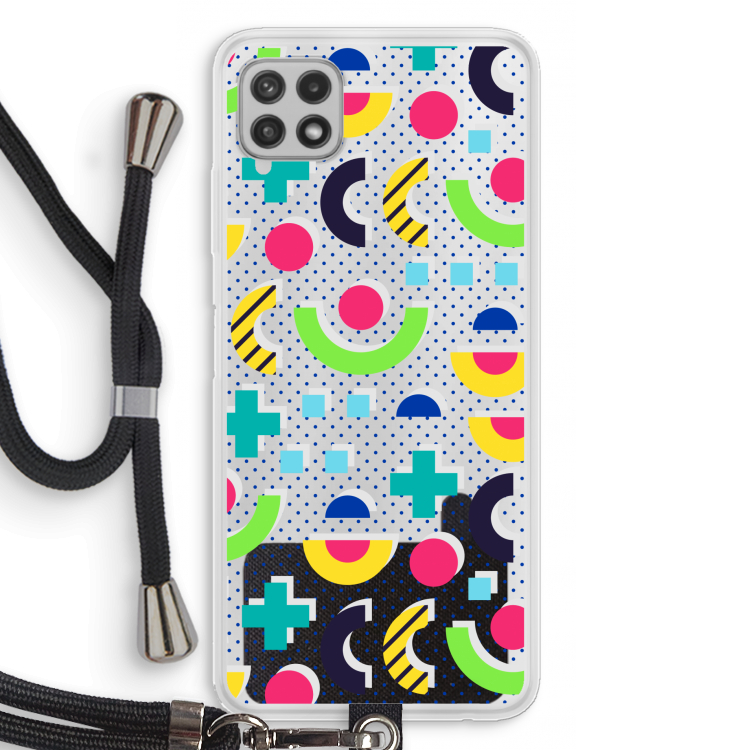 8-bit N°1: Samsung Galaxy A22 4G Transparant Hoesje met koord