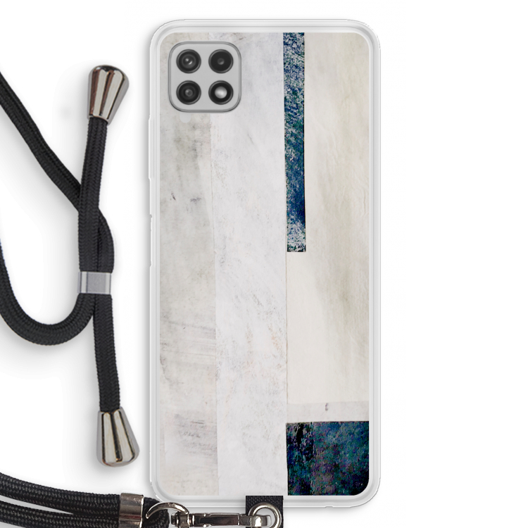 Meet you there: Samsung Galaxy A22 4G Transparant Hoesje met koord
