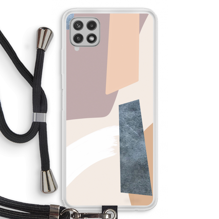 Luca: Samsung Galaxy A22 4G Transparant Hoesje met koord