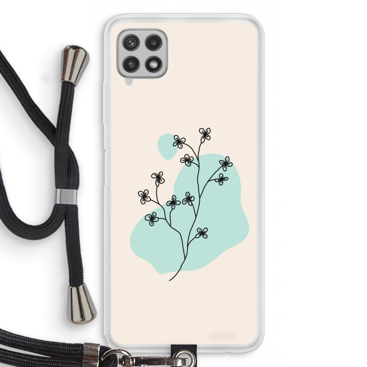 Love your petals: Samsung Galaxy A22 4G Transparant Hoesje met koord