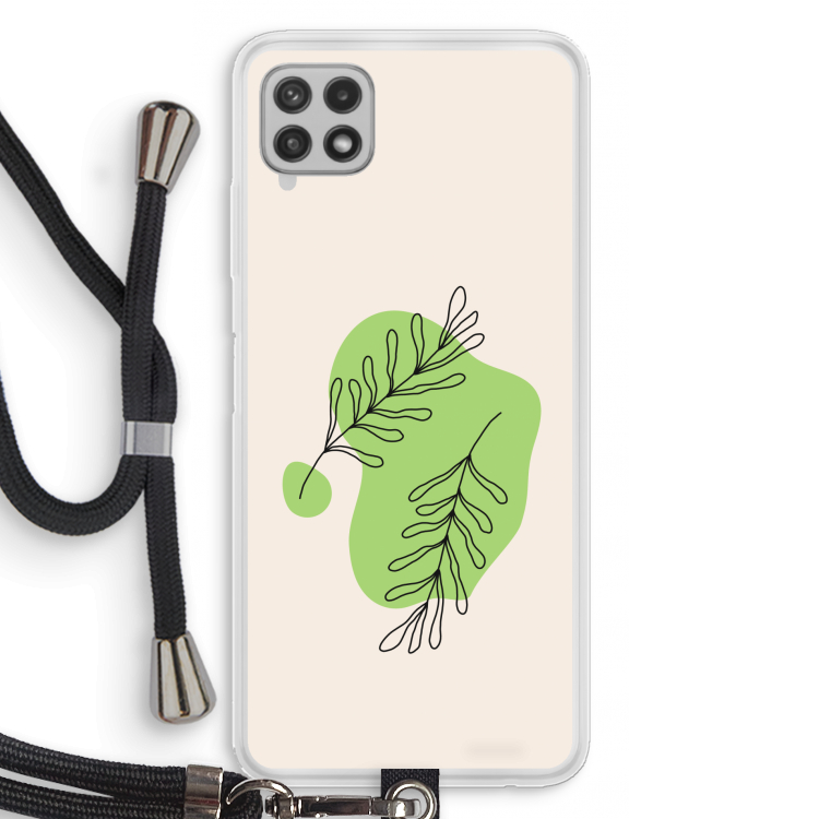 Beleaf in you: Samsung Galaxy A22 4G Transparant Hoesje met koord