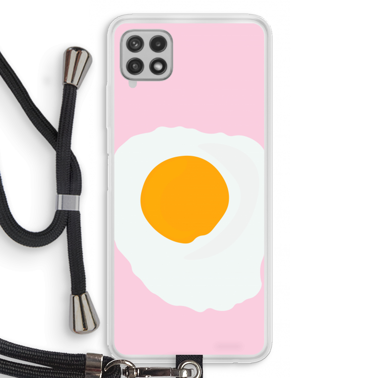 Sunny side up: Samsung Galaxy A22 4G Transparant Hoesje met koord
