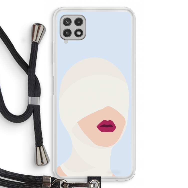 Incognito: Samsung Galaxy A22 4G Transparant Hoesje met koord