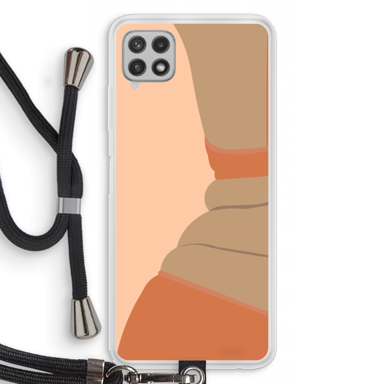 Bikini: Samsung Galaxy A22 4G Transparant Hoesje met koord