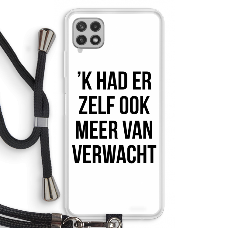 Meer verwacht: Samsung Galaxy A22 4G Transparant Hoesje met koord