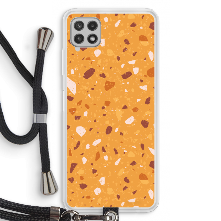 Terrazzo N°24: Samsung Galaxy A22 4G Transparant Hoesje met koord