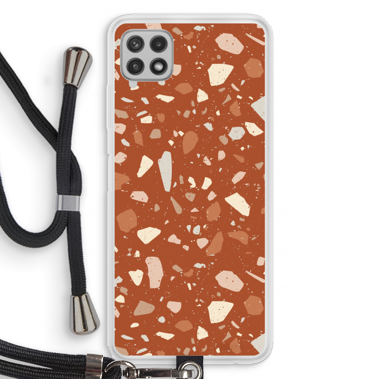 Terrazzo N°22: Samsung Galaxy A22 4G Transparant Hoesje met koord