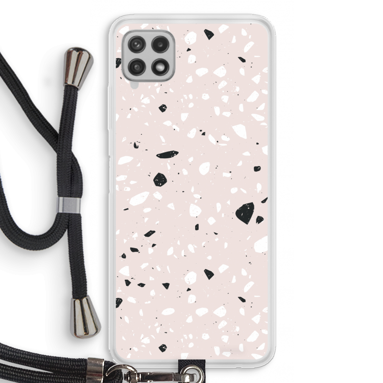 Terrazzo N°20: Samsung Galaxy A22 4G Transparant Hoesje met koord