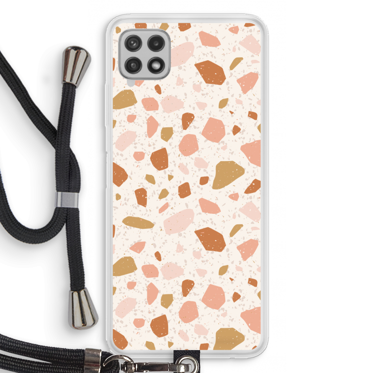 Terrazzo N°18: Samsung Galaxy A22 4G Transparant Hoesje met koord