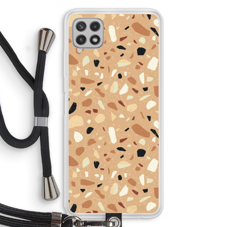 Terrazzo N°17: Samsung Galaxy A22 4G Transparant Hoesje met koord