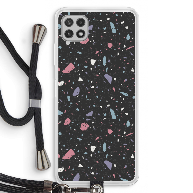 Terrazzo N°16: Samsung Galaxy A22 4G Transparant Hoesje met koord