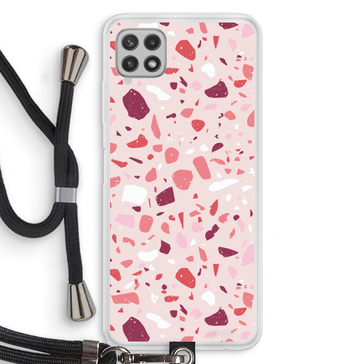 Terrazzo N°15: Samsung Galaxy A22 4G Transparant Hoesje met koord