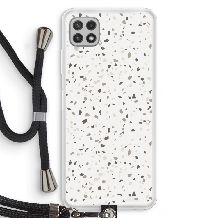 Terrazzo N°14: Samsung Galaxy A22 4G Transparant Hoesje met koord
