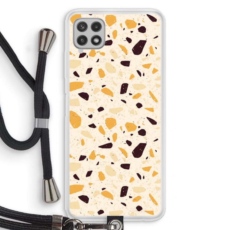 Terrazzo N°13: Samsung Galaxy A22 4G Transparant Hoesje met koord