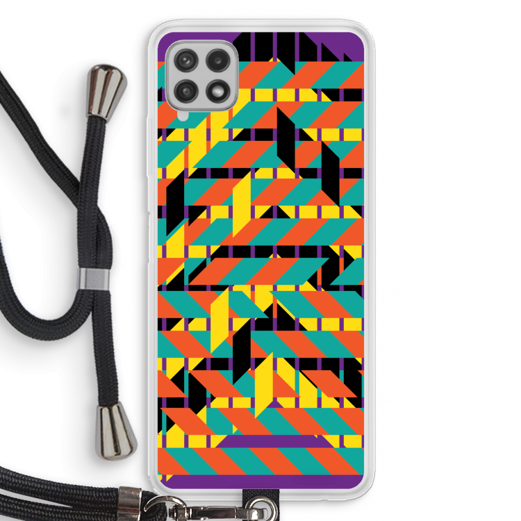 Skew Bee 2: Samsung Galaxy A22 4G Transparant Hoesje met koord