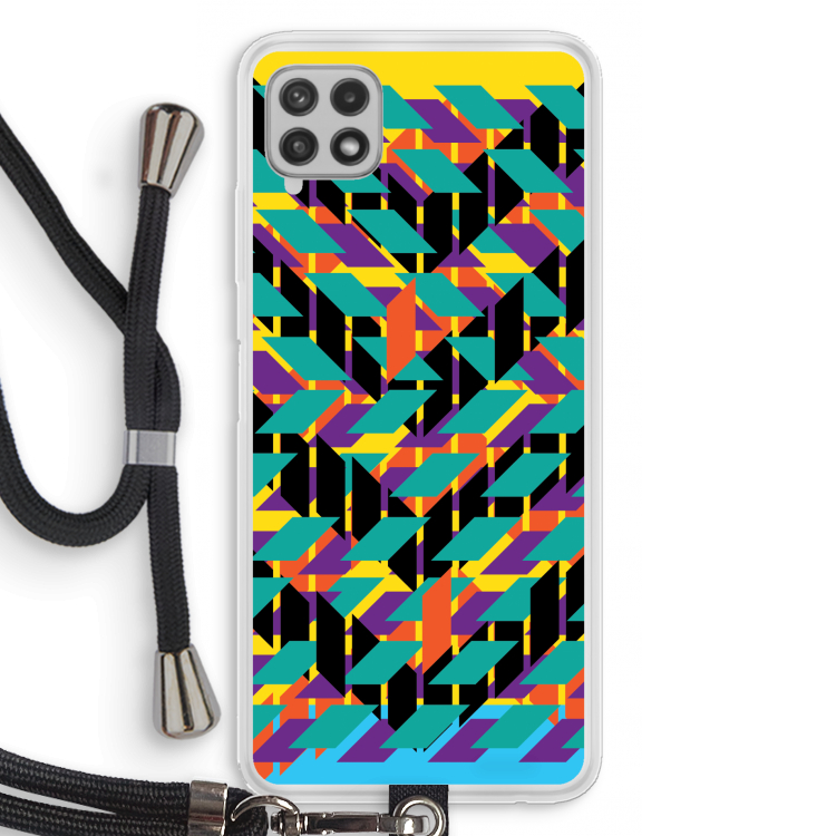 Skew Bee 1: Samsung Galaxy A22 4G Transparant Hoesje met koord