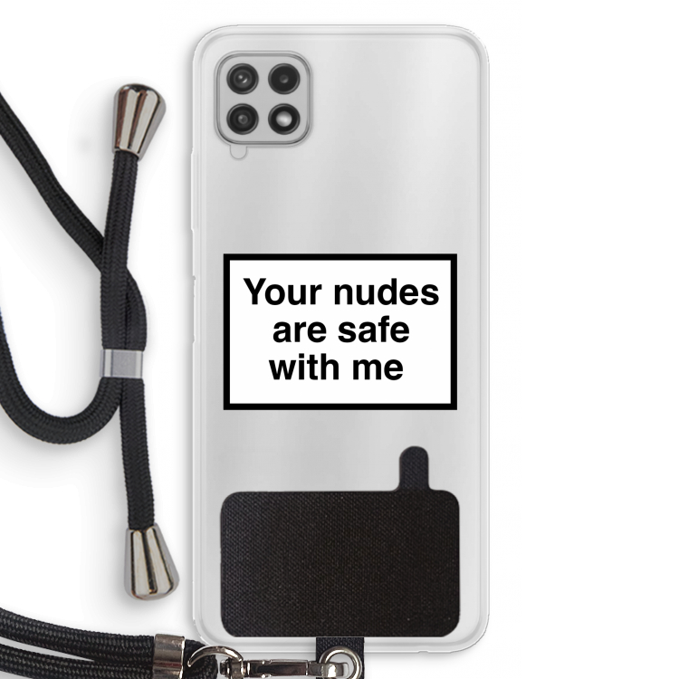 Safe with me: Samsung Galaxy A22 4G Transparant Hoesje met koord