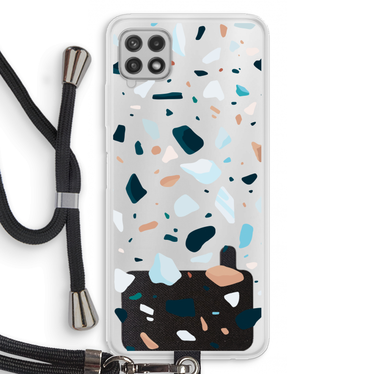 Terrazzo N°13: Samsung Galaxy A22 4G Transparant Hoesje met koord
