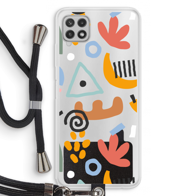 Abstract: Samsung Galaxy A22 4G Transparant Hoesje met koord