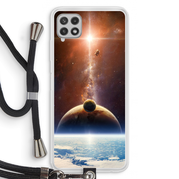 Omicron 2019: Samsung Galaxy A22 4G Transparant Hoesje met koord