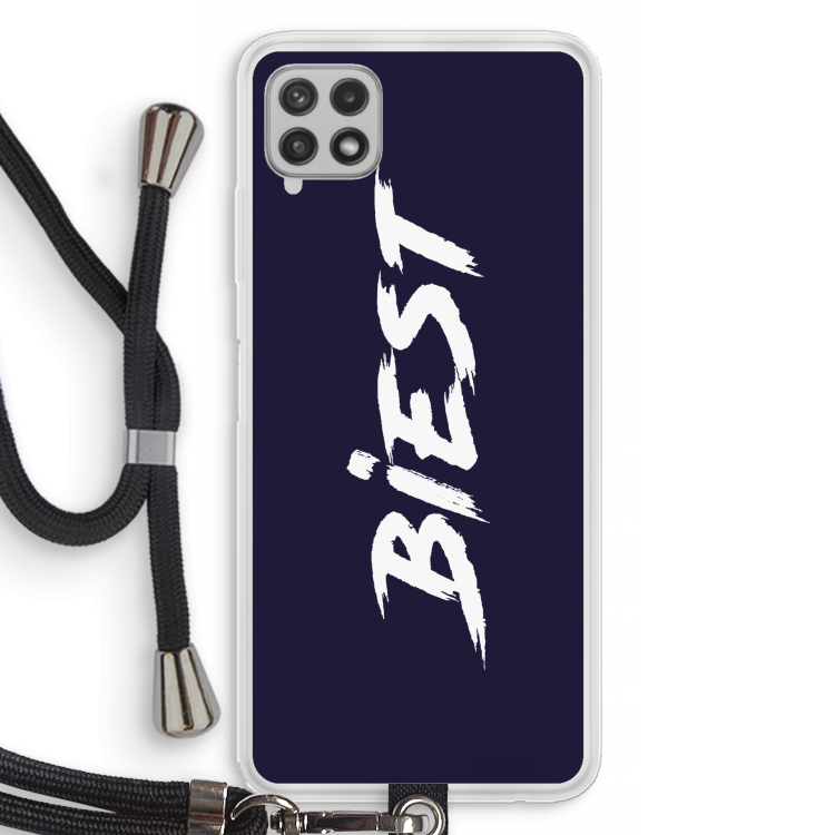 Biest: Samsung Galaxy A22 4G Transparant Hoesje met koord