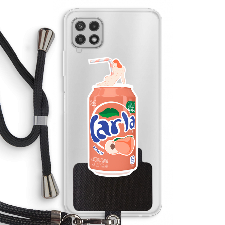 S(peach)less: Samsung Galaxy A22 4G Transparant Hoesje met koord