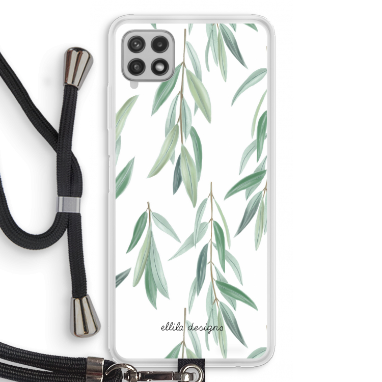 Branch up your life: Samsung Galaxy A22 4G Transparant Hoesje met koord
