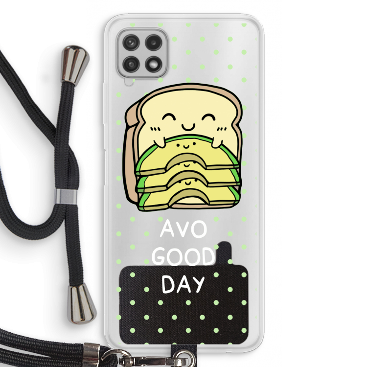 Avo Good Day: Samsung Galaxy A22 4G Transparant Hoesje met koord