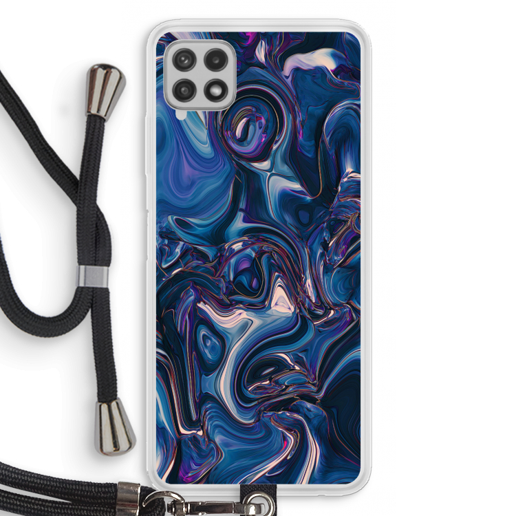 Mirrored Mirage: Samsung Galaxy A22 4G Transparant Hoesje met koord