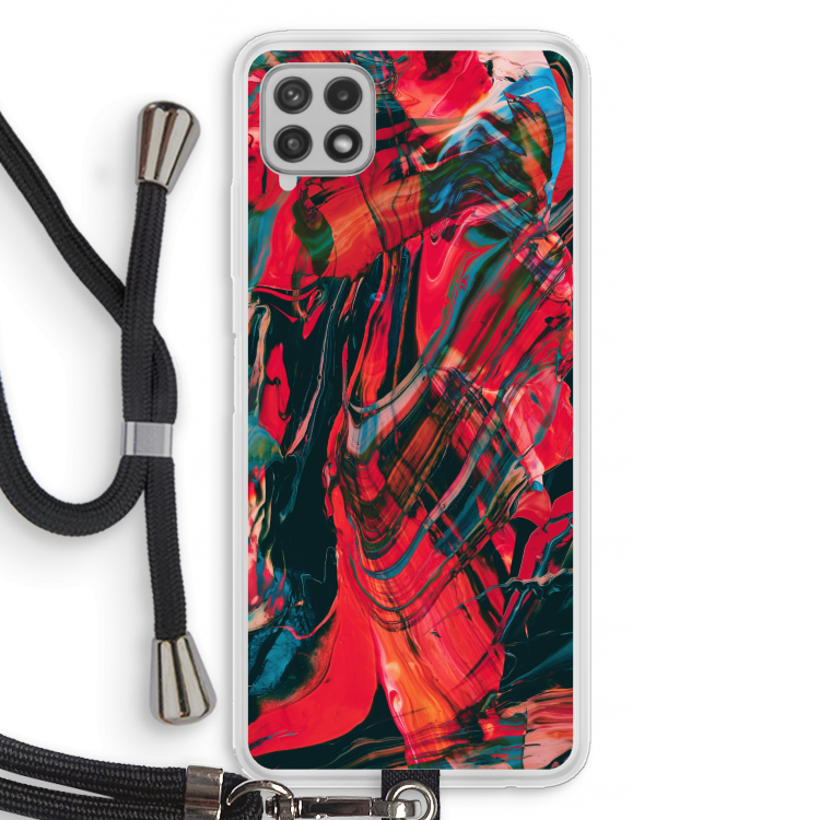 Endless Descent: Samsung Galaxy A22 4G Transparant Hoesje met koord