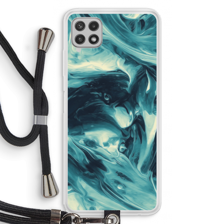 Dreaming About Whales: Samsung Galaxy A22 4G Transparant Hoesje met koord