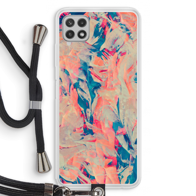 Alone: Samsung Galaxy A22 4G Transparant Hoesje met koord