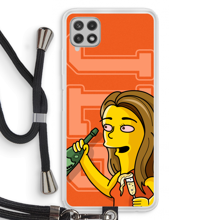 Jamie Lee Simpson: Samsung Galaxy A22 4G Transparant Hoesje met koord