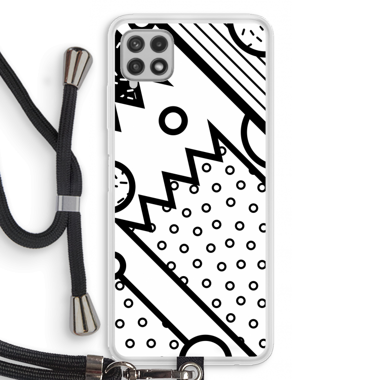 Pop Art #4: Samsung Galaxy A22 4G Transparant Hoesje met koord