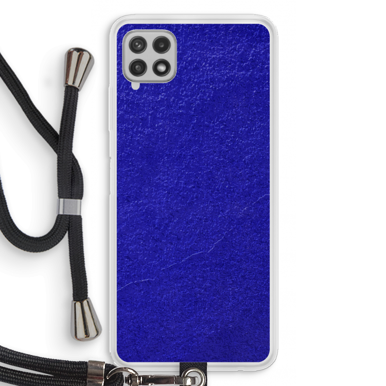 Majorelle Blue: Samsung Galaxy A22 4G Transparant Hoesje met koord