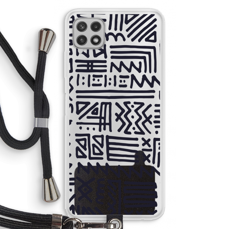 Marrakech print: Samsung Galaxy A22 4G Transparant Hoesje met koord