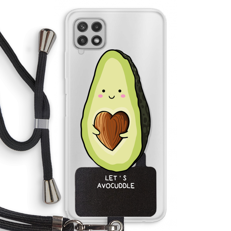 Avocuddle: Samsung Galaxy A22 4G Transparant Hoesje met koord