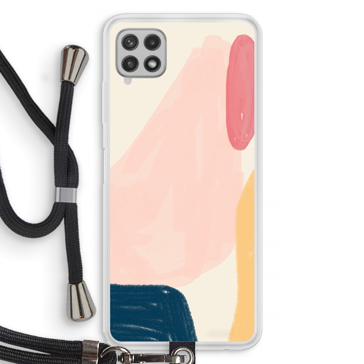 Saturday Flow: Samsung Galaxy A22 4G Transparant Hoesje met koord