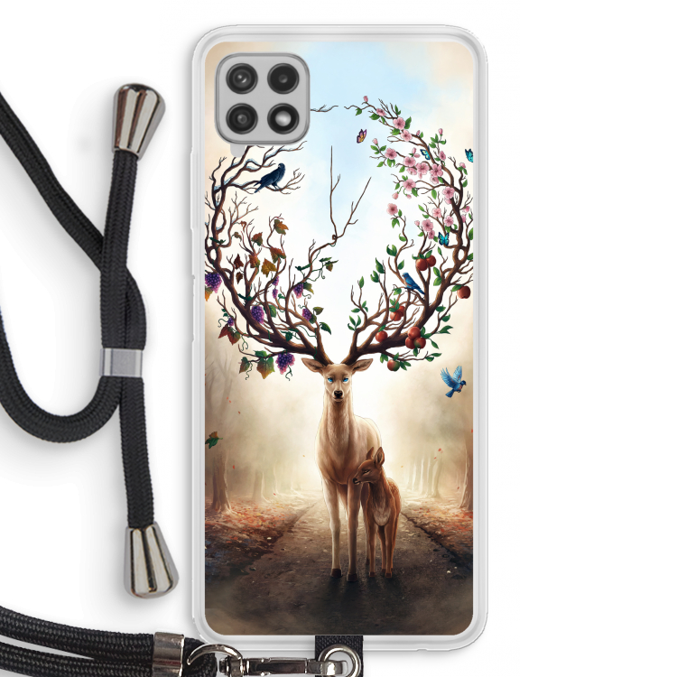 Seasons Change: Samsung Galaxy A22 4G Transparant Hoesje met koord